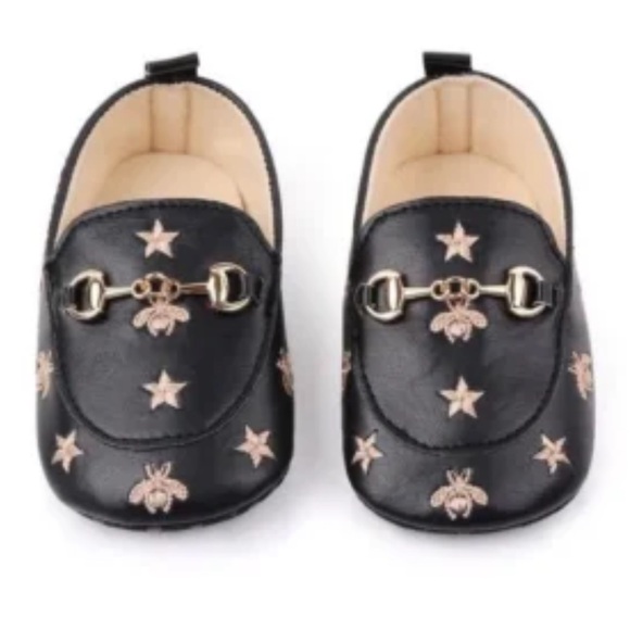 Baby slip on leather moccasin shoes - Picture 2 of 3